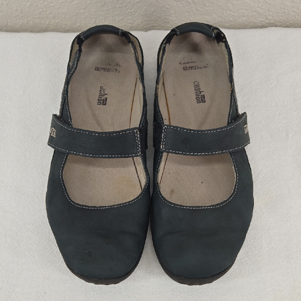 Clarks Soft Black Mary Jane Flats